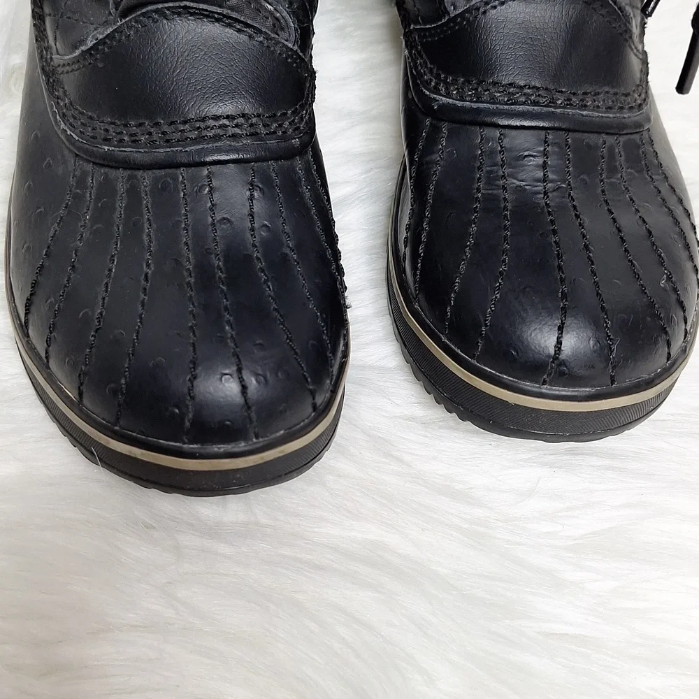 SOREL Black Tofino II Waterproof Winter Fur Boots